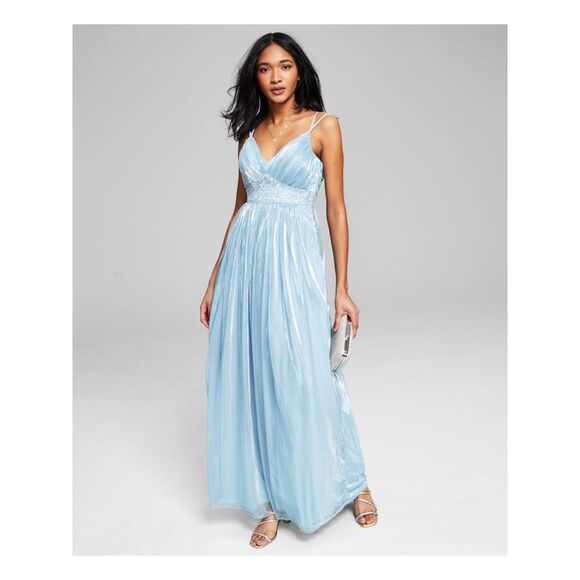 TEEZE ME Dresses & Skirts - TEEZE ME Womens Gown Dress Light Blue Sleeveless Formal Lined Juniors 7\8
